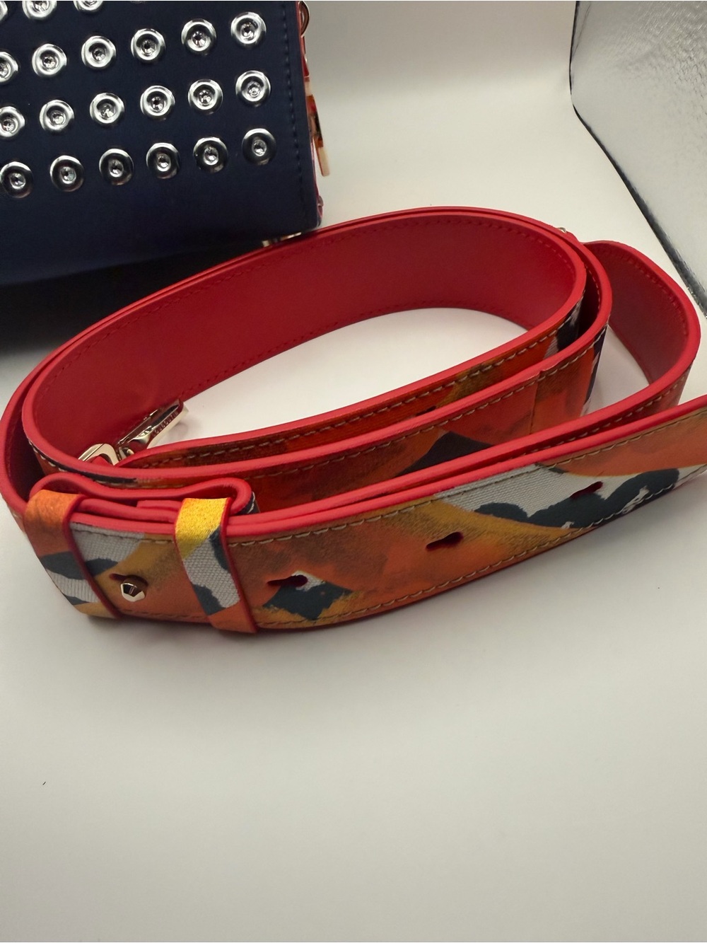 Christian Louboutin Eloise Top Handle Bag Embellished Printed Satin Mini. W/COA - Picture 12 of 14